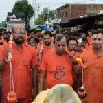 सिंगारपुर से रामपुर तक निकली भव्य कांवड़ यात्रा। भाटापारा के पुर्व विधायक शिवरतन शर्मा हुए शामिल